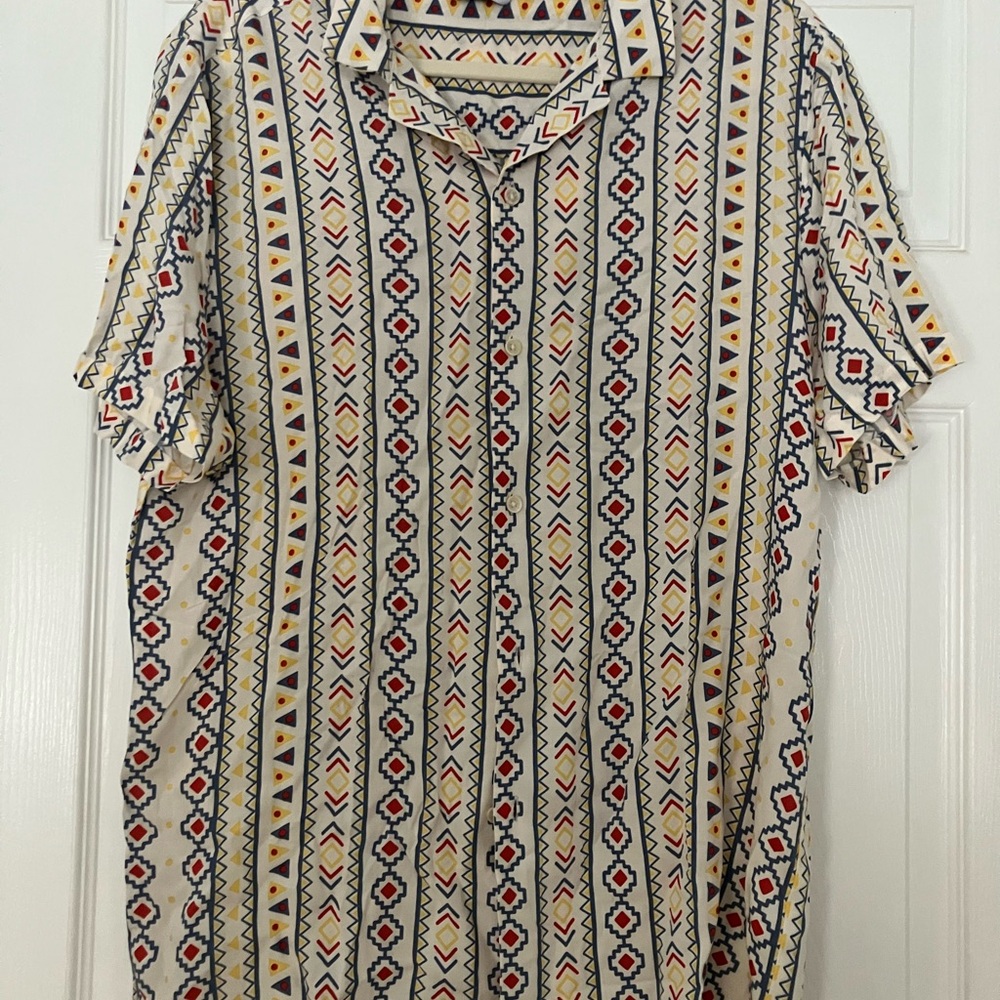 ASOS Multicolor Geometric Casual Shirt